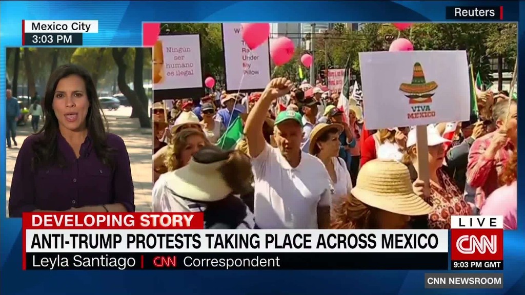 Anti-Trump protests take place across Mexico